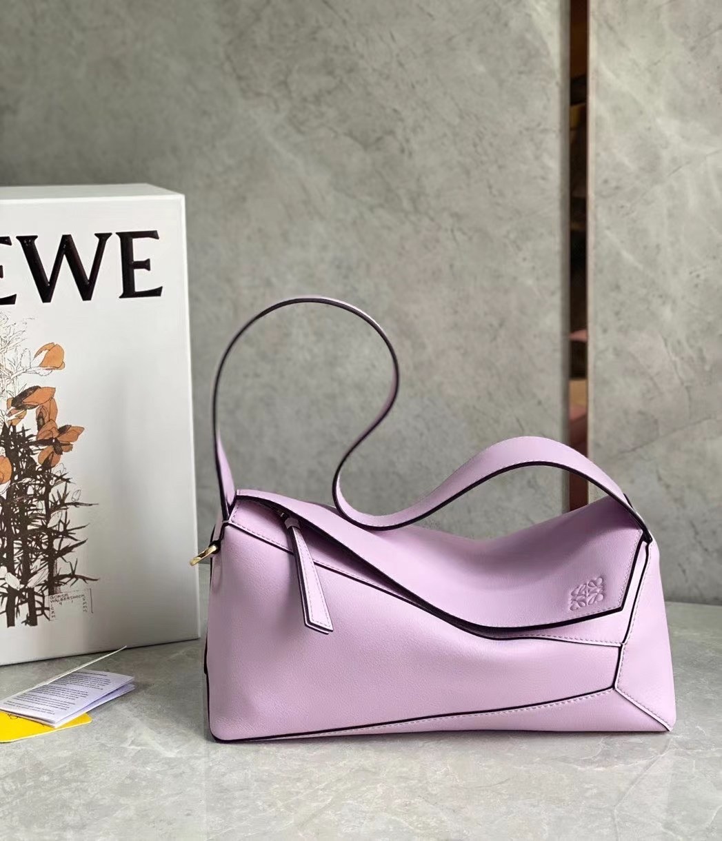 L0ew* puzzle hobo bag in pink nappa calfskin
