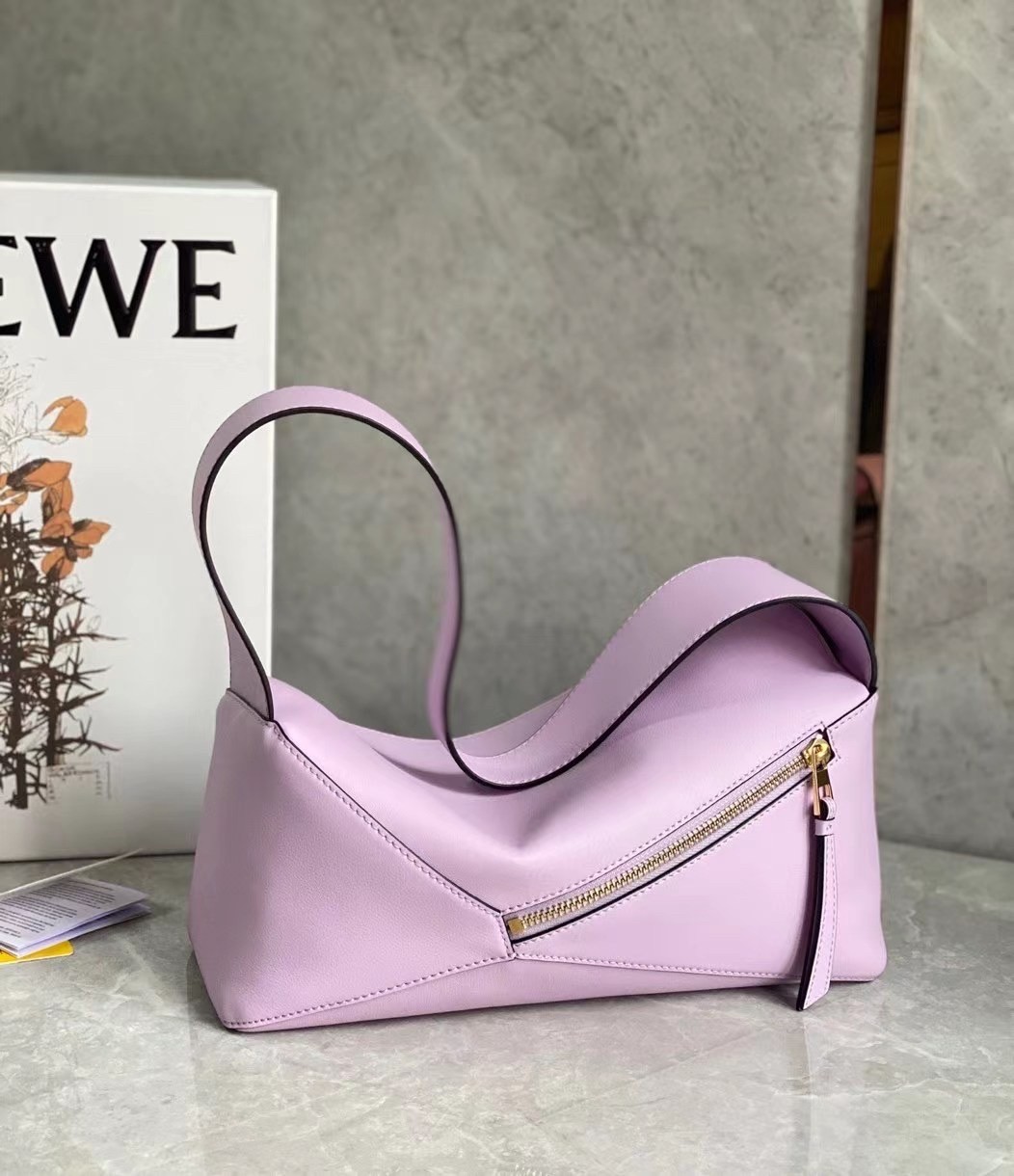L0ew* puzzle hobo bag in pink nappa calfskin