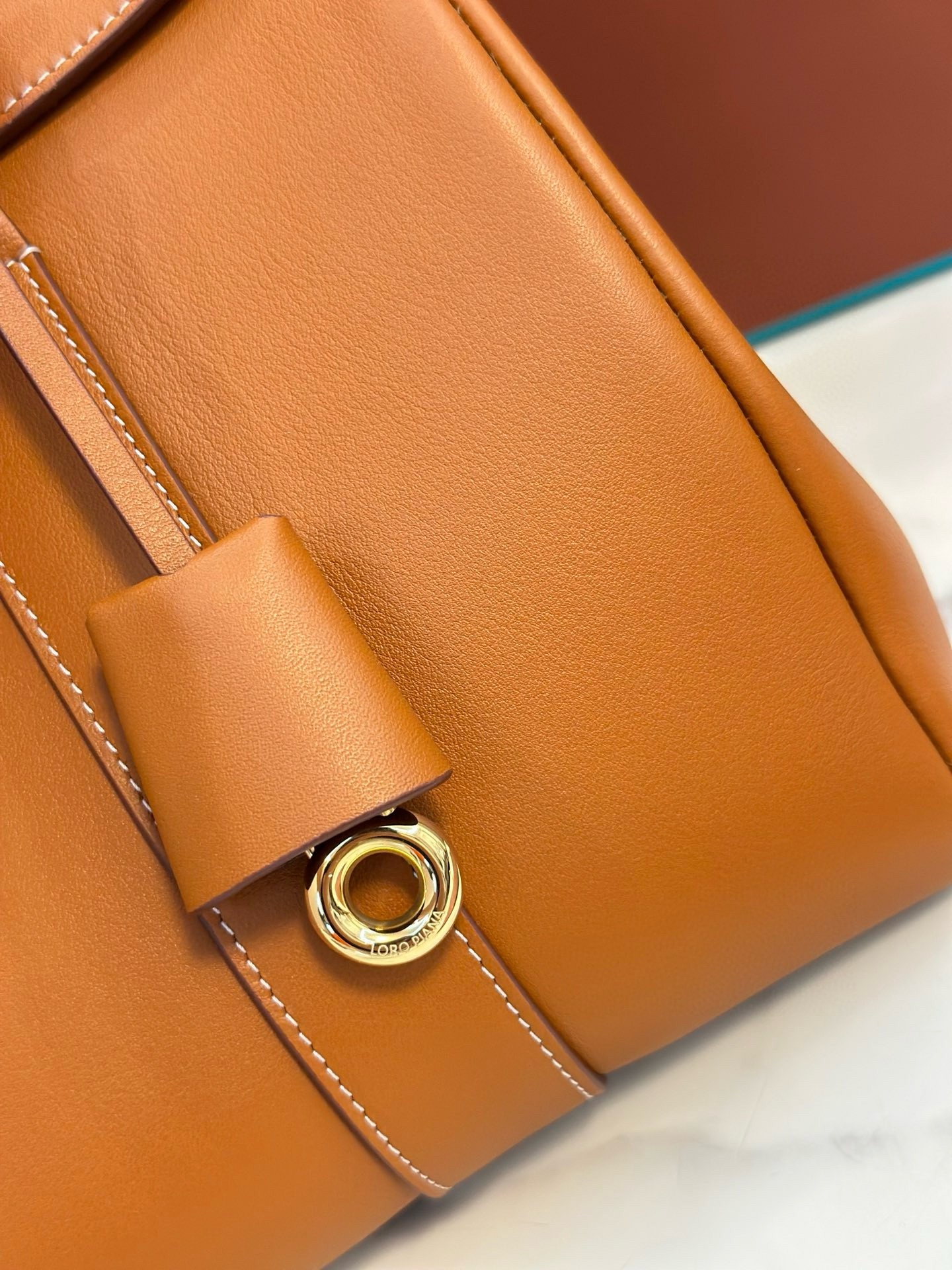 L**o p*ana loom l32 bag in tan smooth calfskin