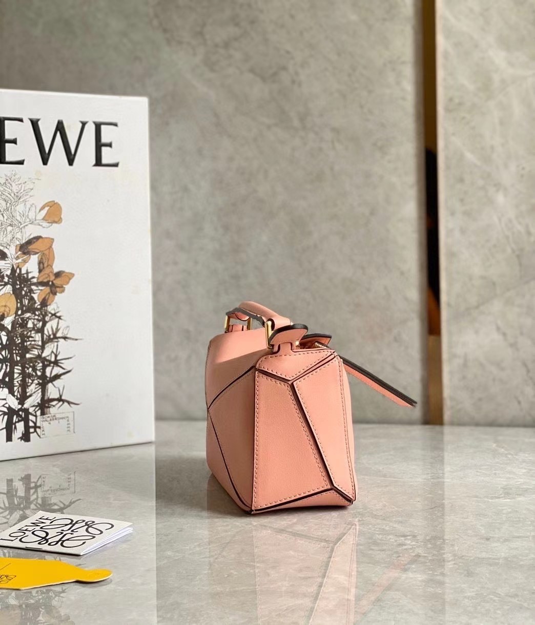 L0ew* puzzle mini bag in blossom calfskin leather