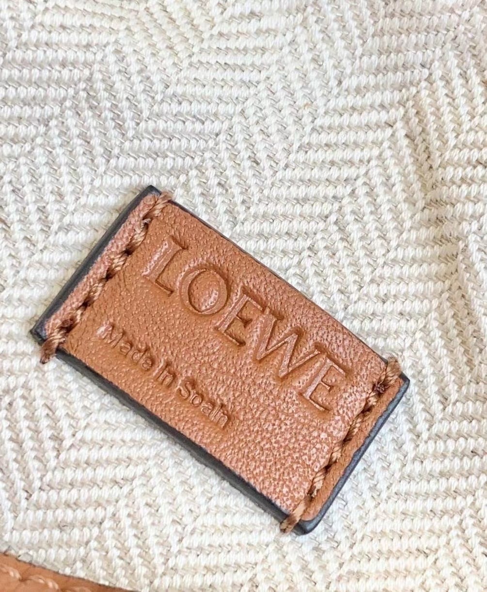 L0ew* mini puzzle bag in brown calfskin leather
