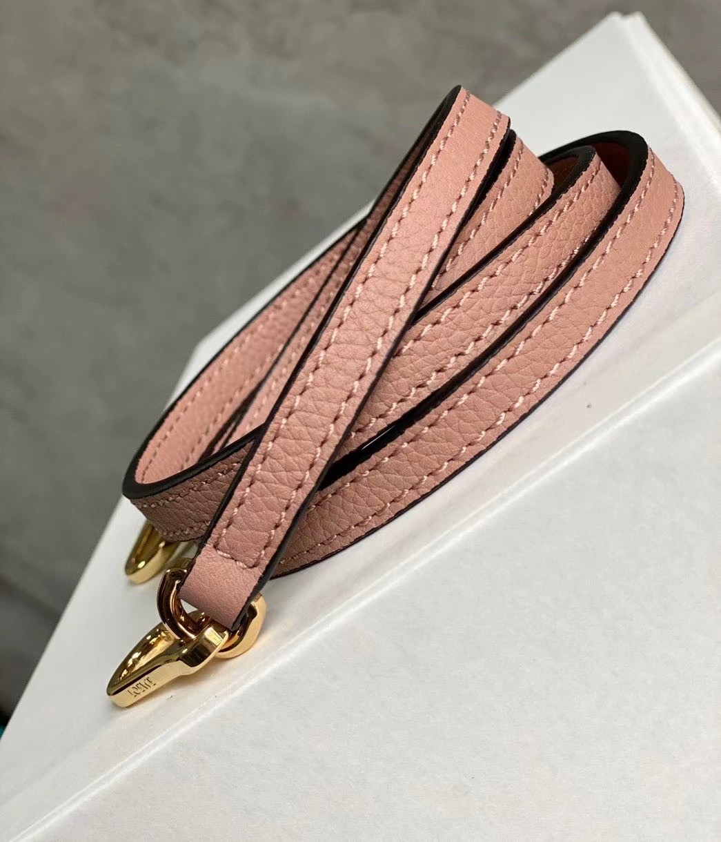 L0ew* puzzle mini bag in dark blush grained calfskin
