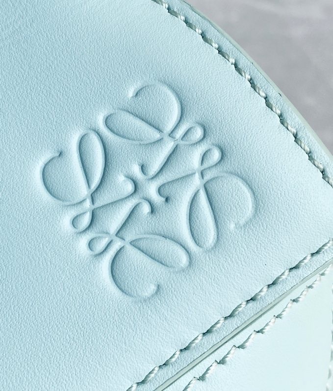 L0ew* puzzle small bag in aquamarine satin calfskin