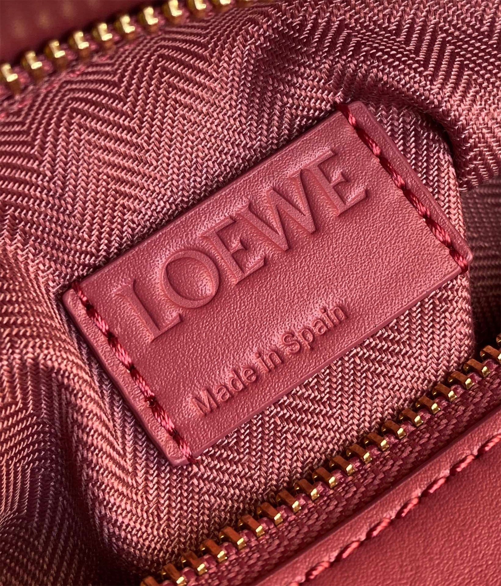 L0ew* puzzle small bag in plumrose satin calfskin