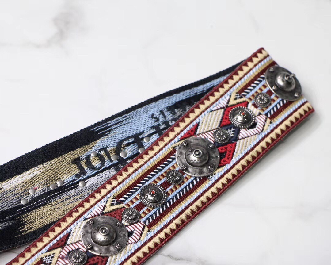 D*or embroidered canvas shoulder strap