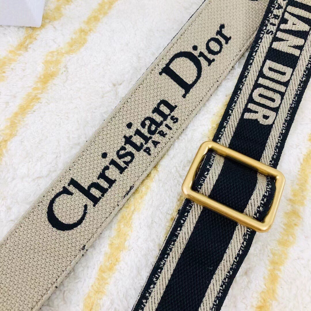D*or black embroidery adjustable shoulder strap