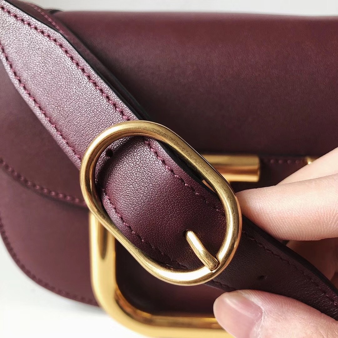 valentino S*pervee crossbody bag in burgundy leather
