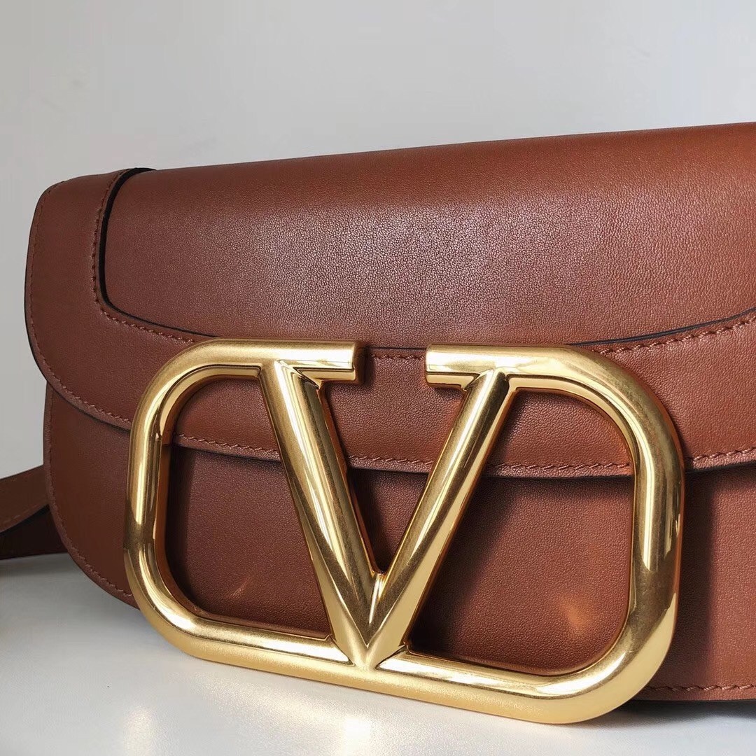 valentino S*pervee crossbody bag in brown leather