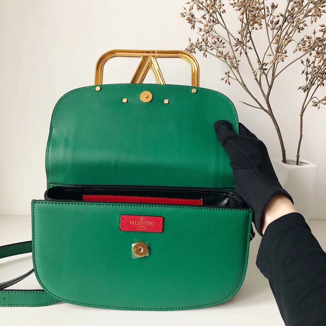 valentino S*pervee crossbody bag in green leather