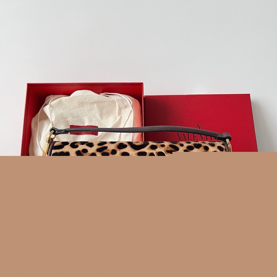 Valentino Large Loco Shoulder Bag in Pony-effect Calfskin
