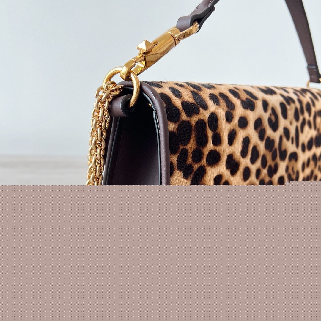 Valentino Large Loco Shoulder Bag in Pony-effect Calfskin