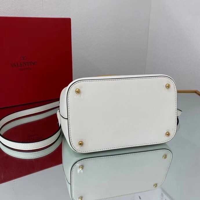 valentino S*pervee top handle bag in white calfskin