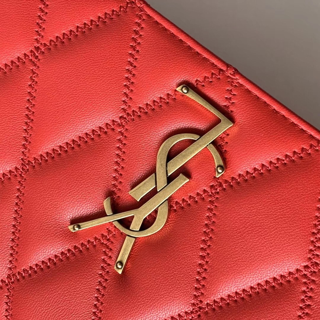 Sa**t Lau*nt angie chain bag in red diamond lambskin