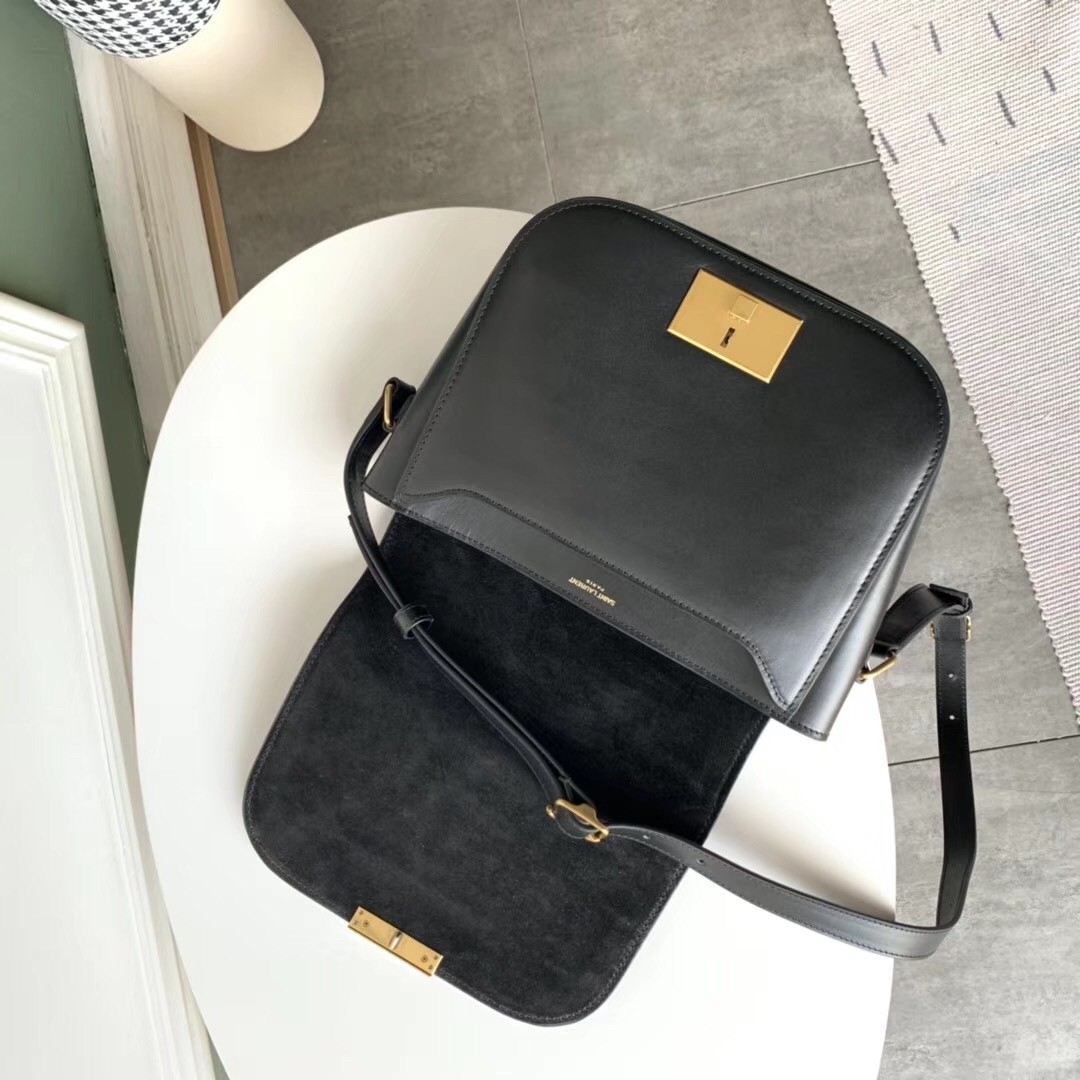 Sa**t Lau*nt betty satchel in black smooth leather