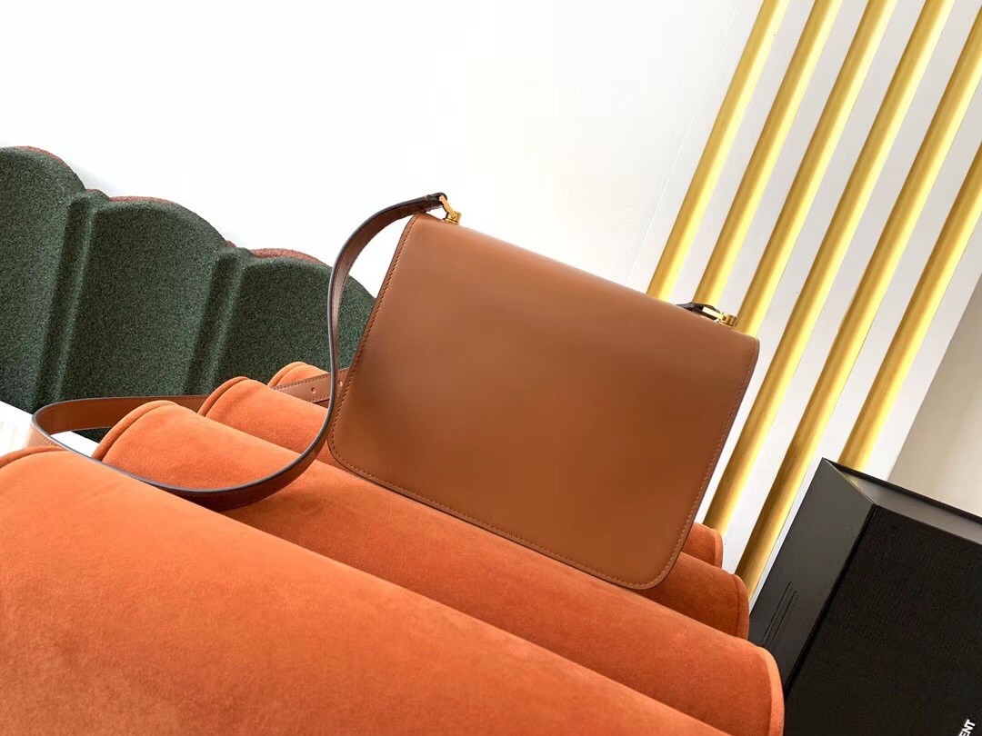 Sa**t Lau*nt carre satchel bag in brick leather