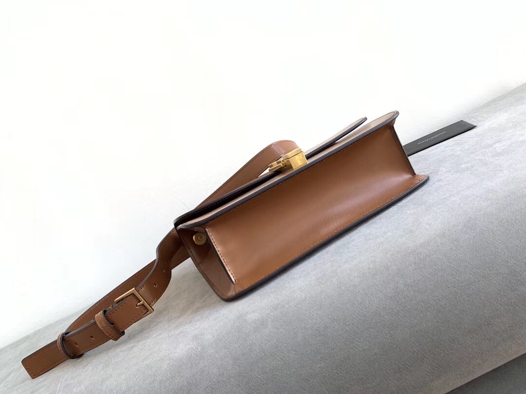 Sa**t Lau*nt carre satchel bag in brick leather
