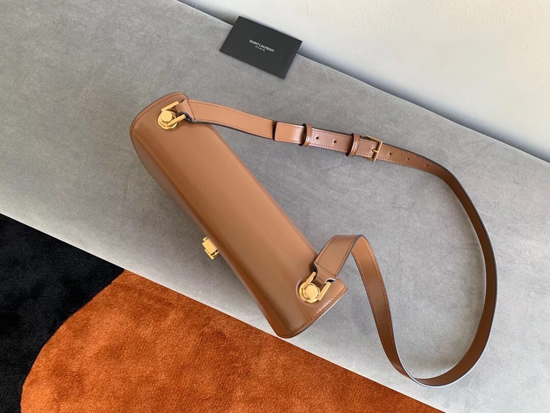 Sa**t Lau*nt carre satchel bag in brick leather