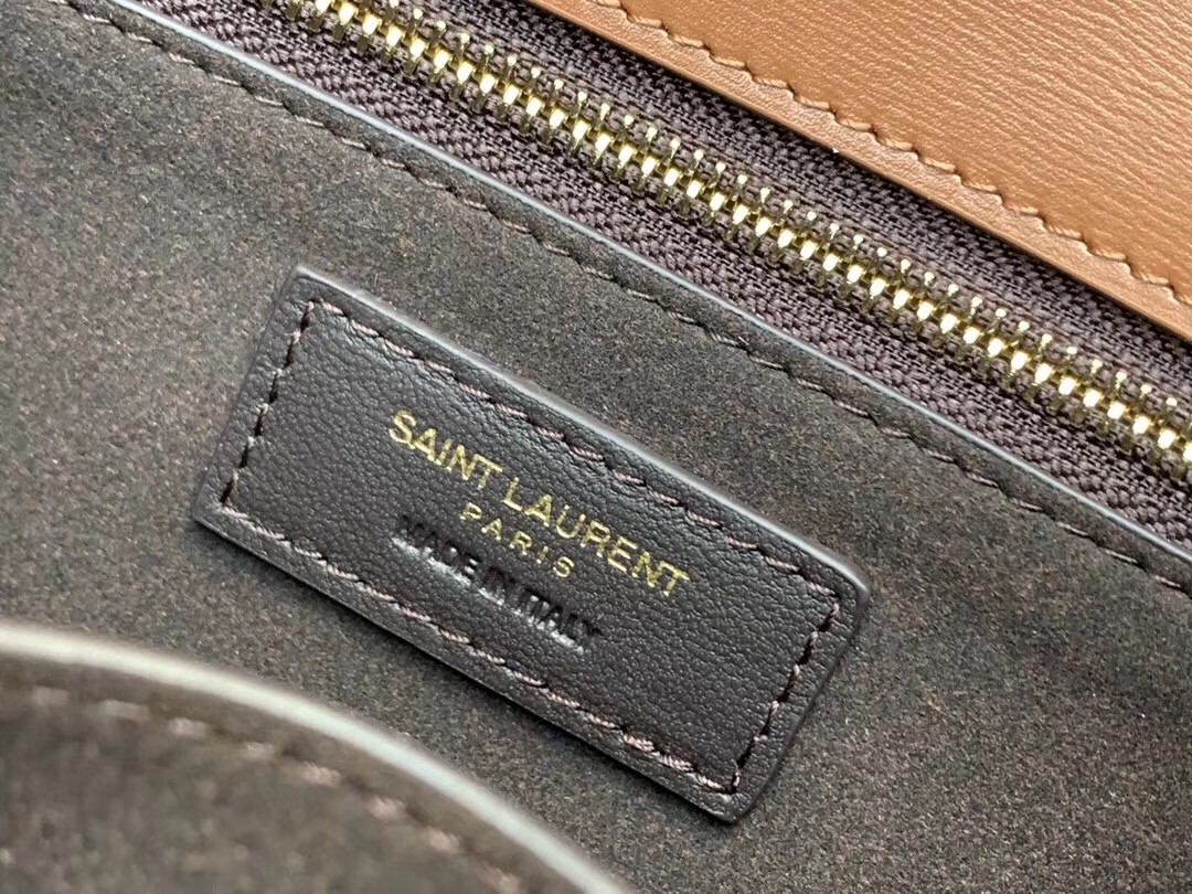 Sa**t Lau*nt carre satchel bag in brick leather