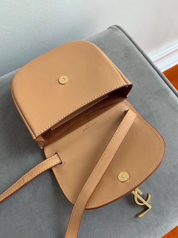Sa**t Lau*nt kaia mini satchel bag in brown calfskin