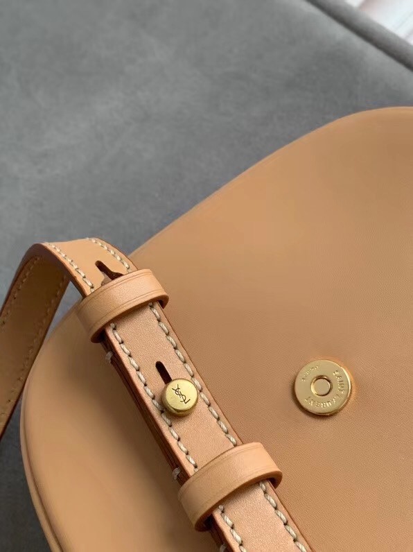 Sa**t Lau*nt kaia mini satchel bag in brown calfskin