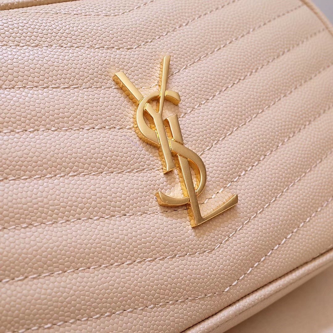Sa**t Lau*nt lou mini bag in powder grained leather