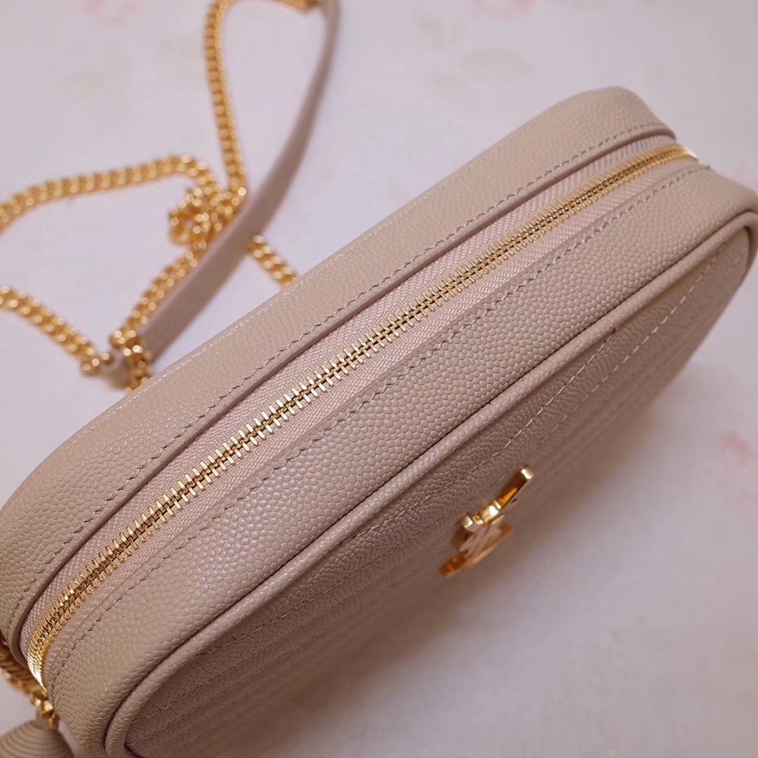 Sa**t Lau*nt lou mini bag in powder grained leather