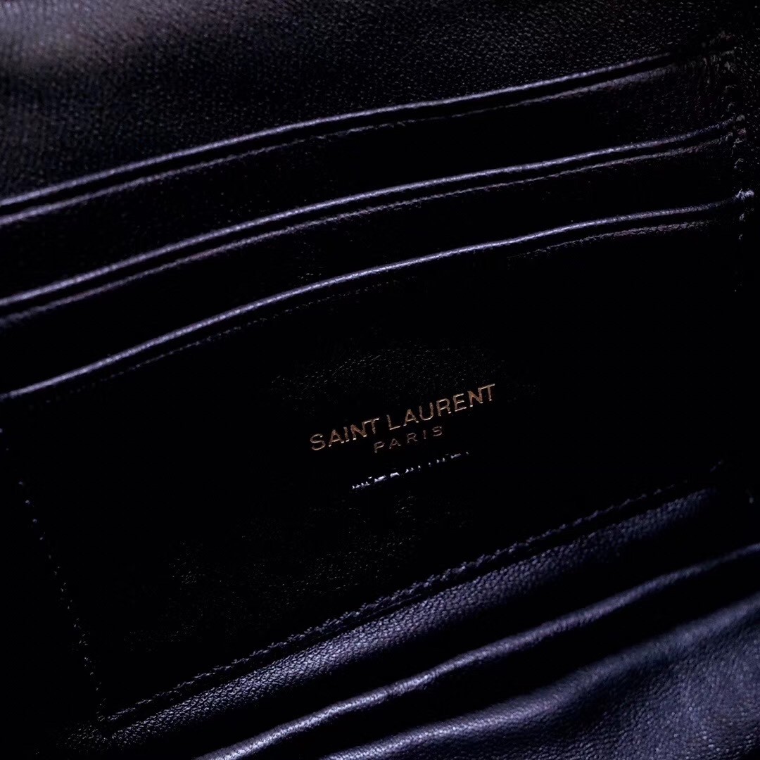 Sa**t Lau*nt lou mini bag in powder grained leather