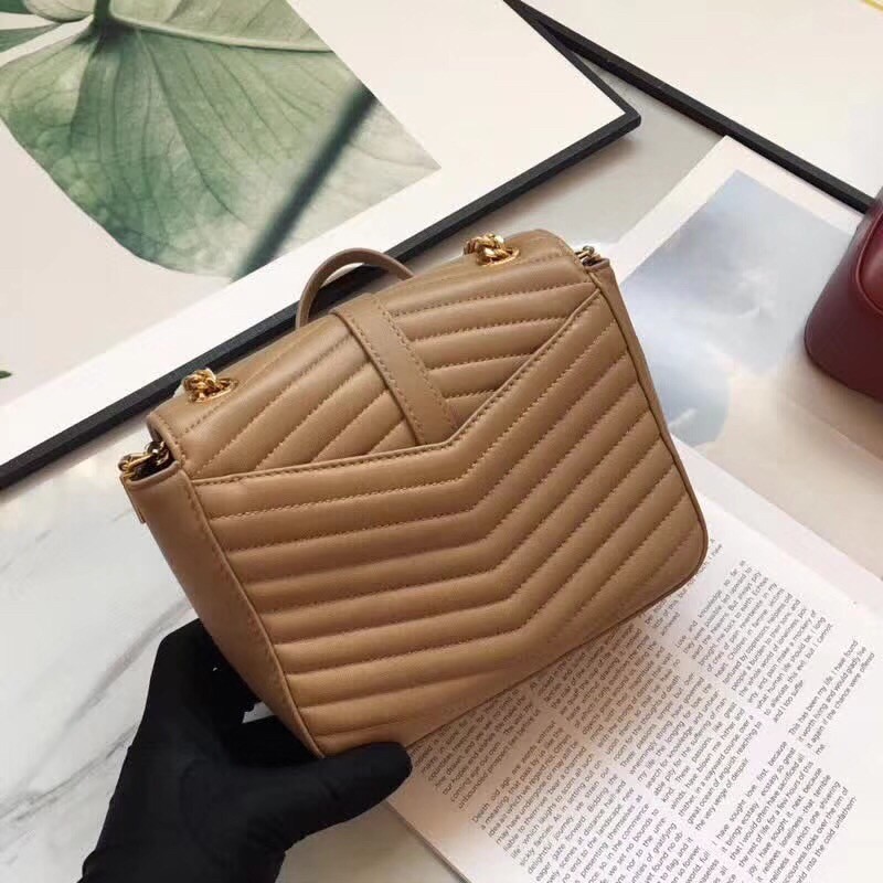 Sa**t Lau*nt small sulpice bag in beige matelasse leather