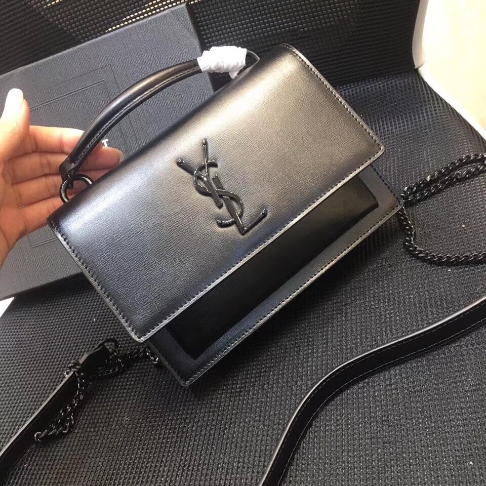 Sa**t Lau*nt woc sunset chain wallet all black