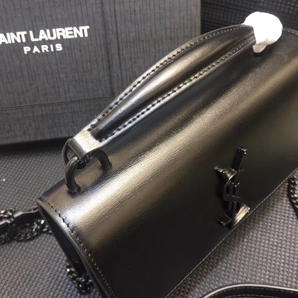 Sa**t Lau*nt woc sunset chain wallet all black