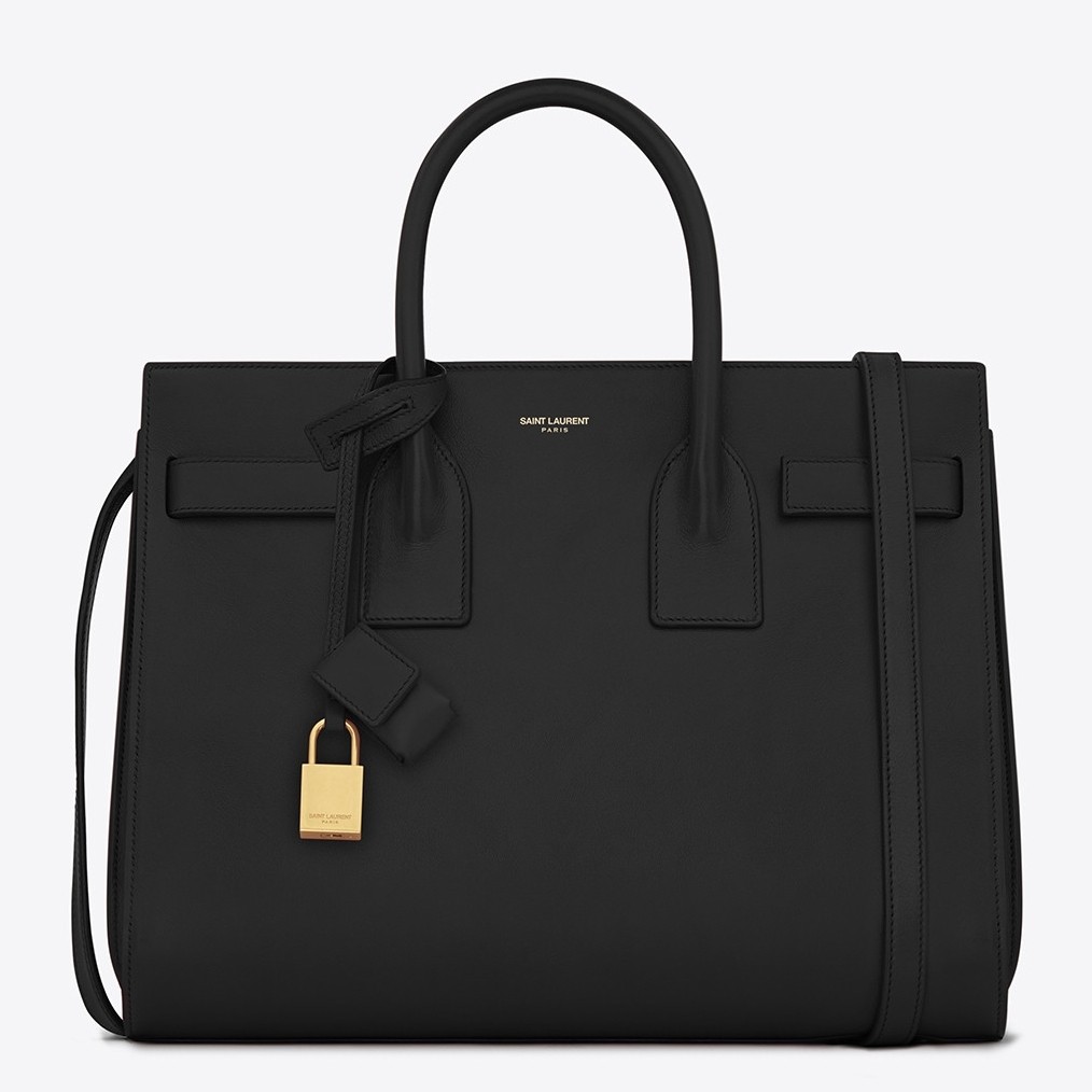 Sa**t Lau*nt small sac de jour bag in black leather