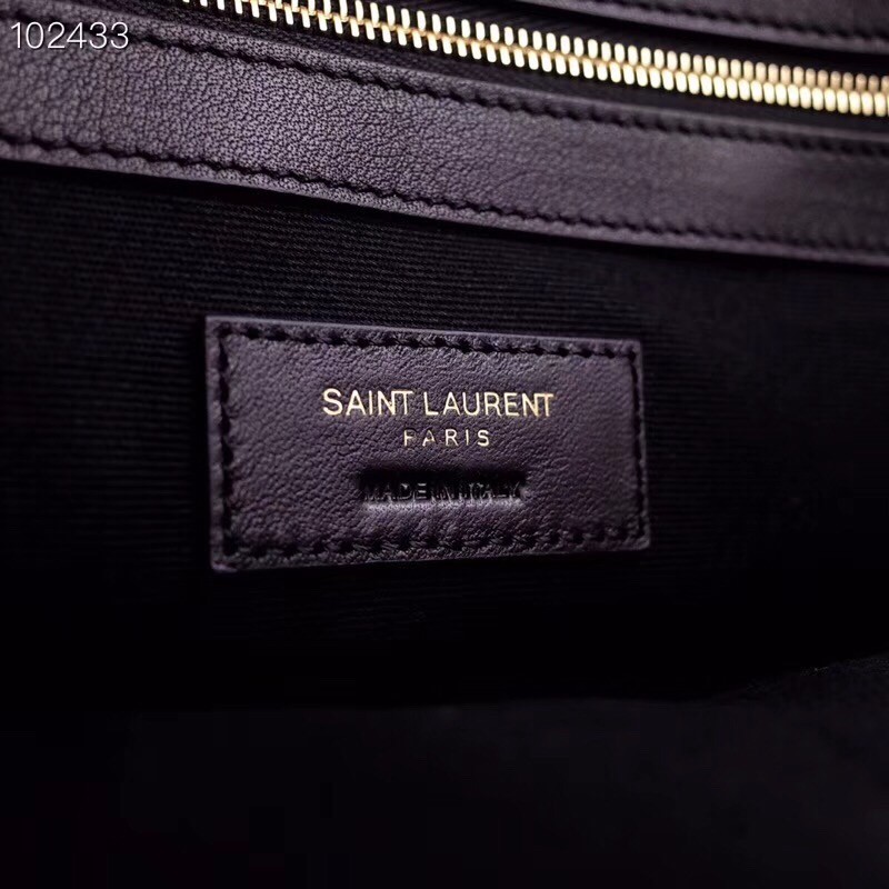 Sa**t Lau*nt black medium manhattan shopping bag