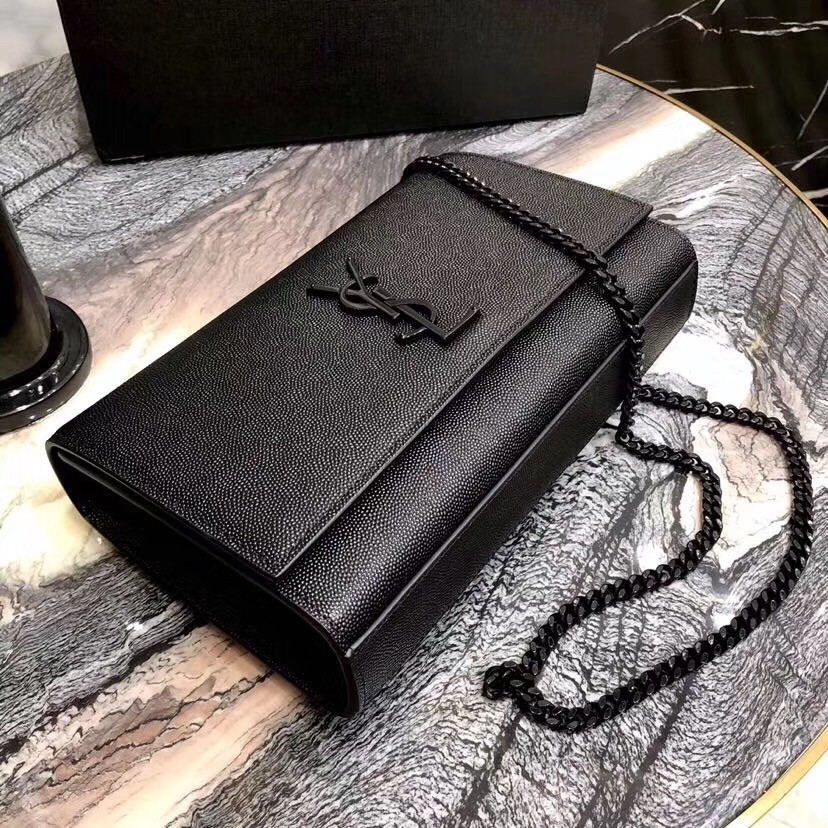 Sa**t Lau*nt medium kate all black shoulder bag