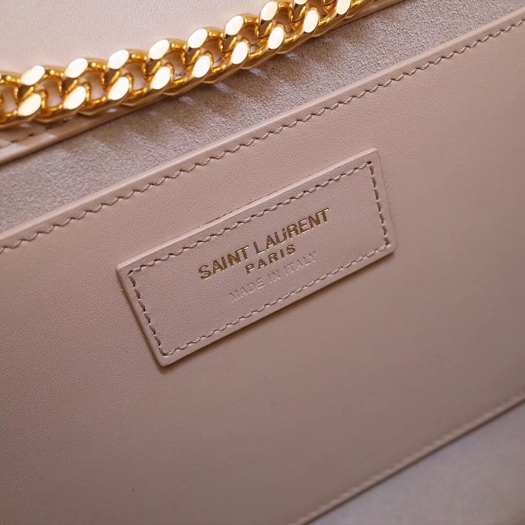Sa**t Lau*nt medium kate bag with tassel in powder smooth leather