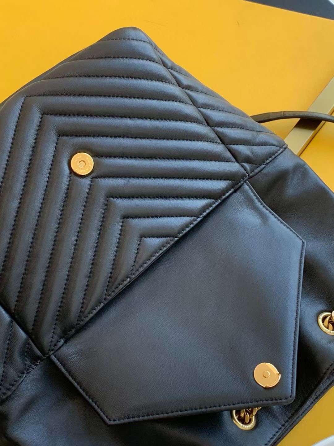 Sa**t Lau*nt joe backpack in black lambskin