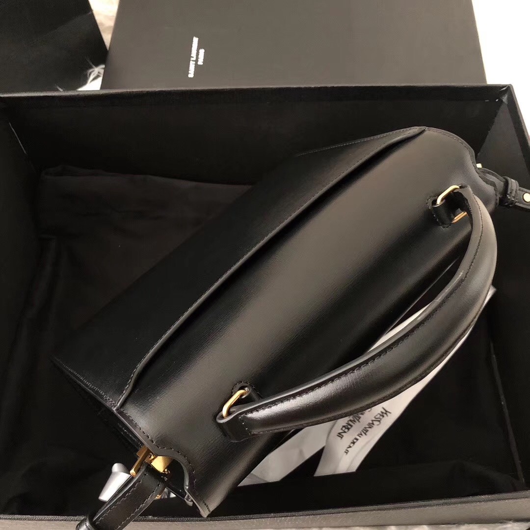 Sa**t Lau*nt cassandra medium bag in black suede