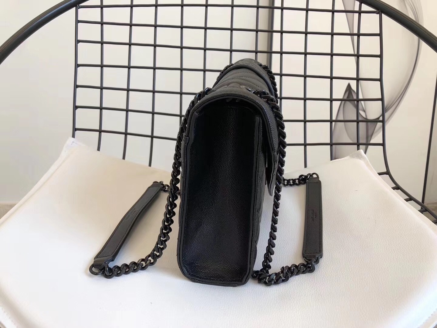 Sa**t Lau*nt medium envelope all black bag