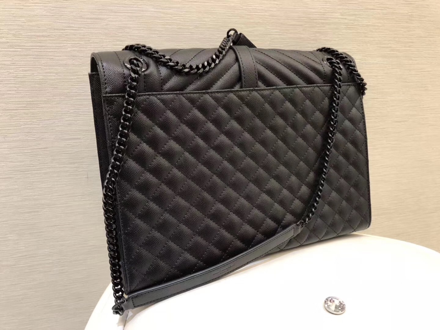 Sa**t Lau*nt large envelope all black bag