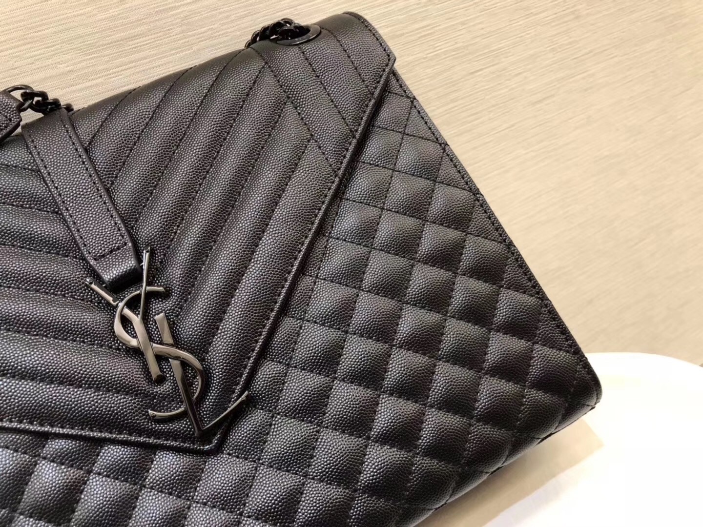 Sa**t Lau*nt large envelope all black bag
