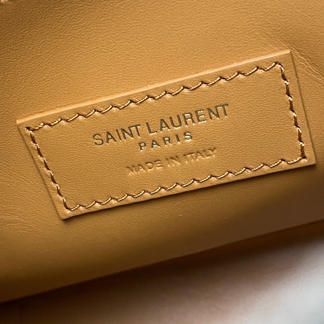 Sa**t Lau*nt le 5 À 7 small shoulder bag in canvas and leather