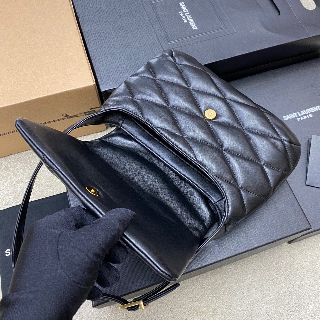 Sa**t Lau*nt le 57 hobo bag in black quilted lambskin