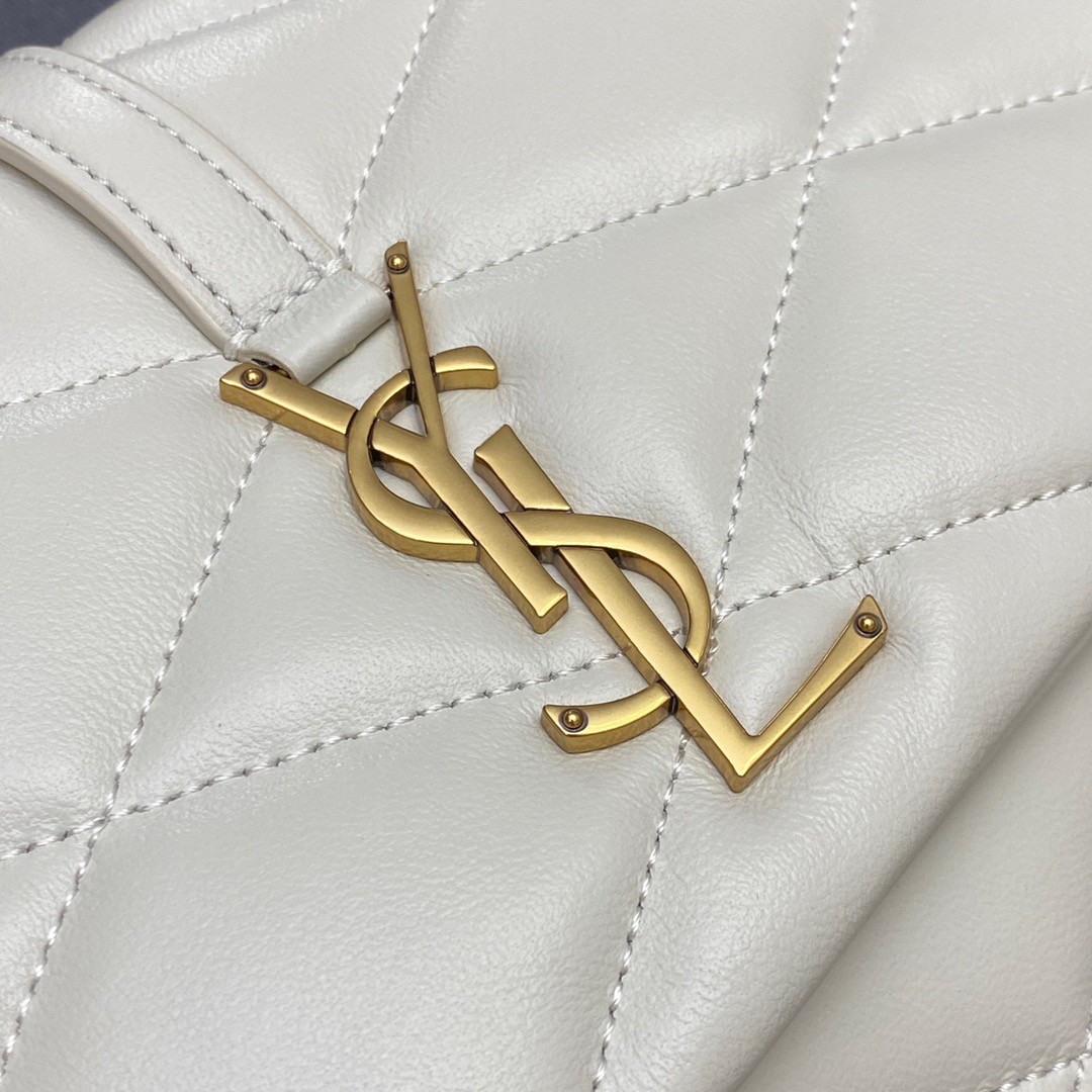 Sa**t Lau*nt le 57 hobo bag in white quilted lambskin