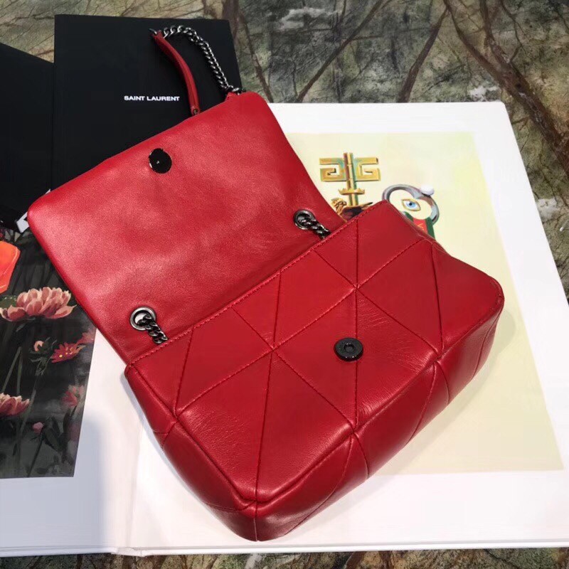 Sa**t Lau*nt small jamie bag in red patchwork lambskin