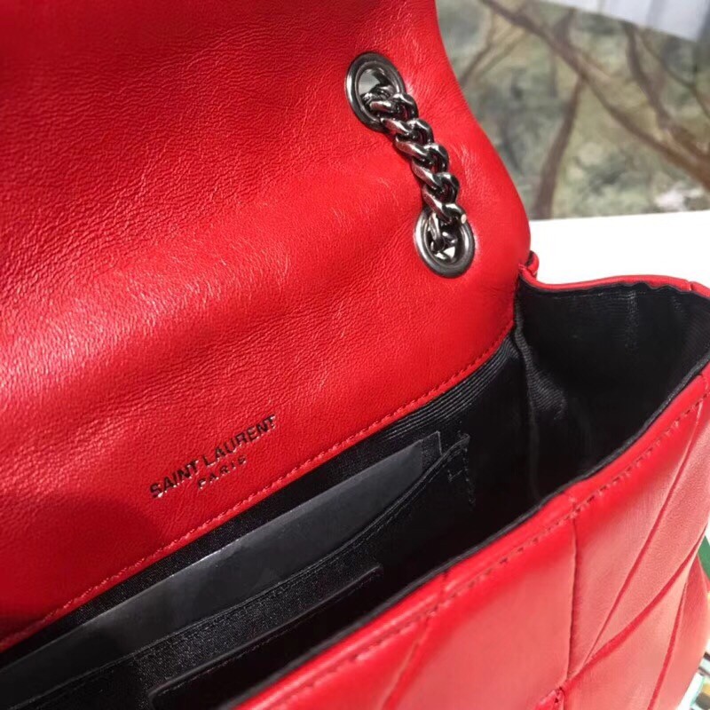 Sa**t Lau*nt small jamie bag in red patchwork lambskin