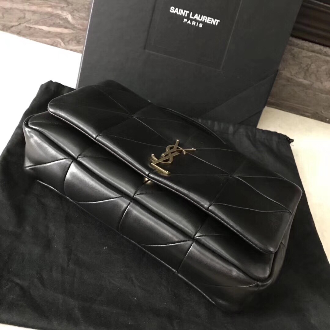 Sa**t Lau*nt medium jamie patchwork leather black bag