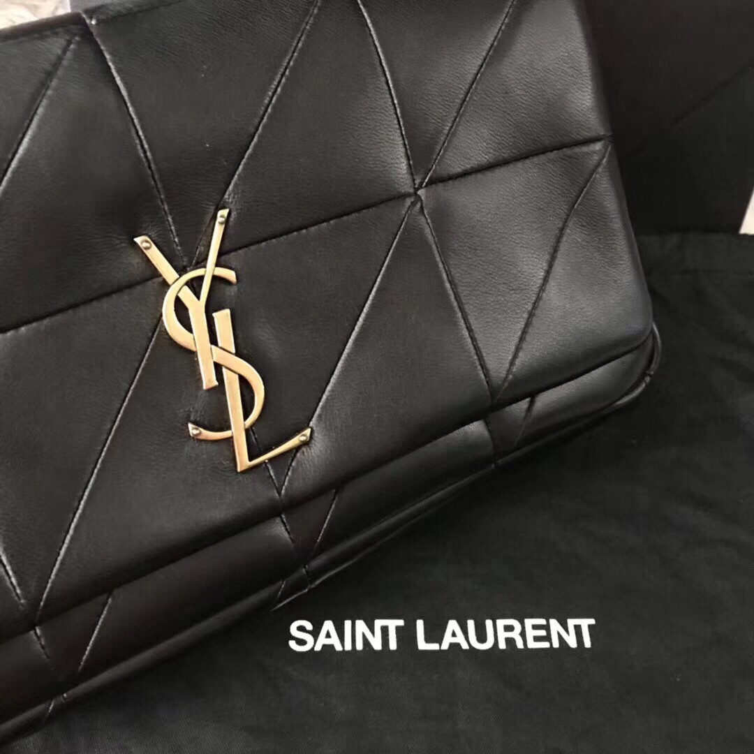 Sa**t Lau*nt medium jamie patchwork leather black bag