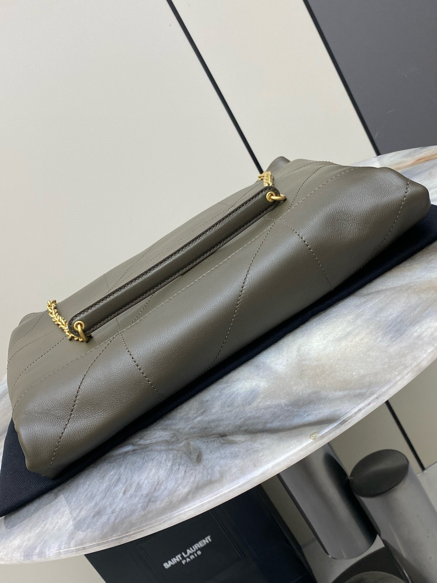 Sa**t Lau*nt jamie 4.3 pochon bag in khaki green lambskin