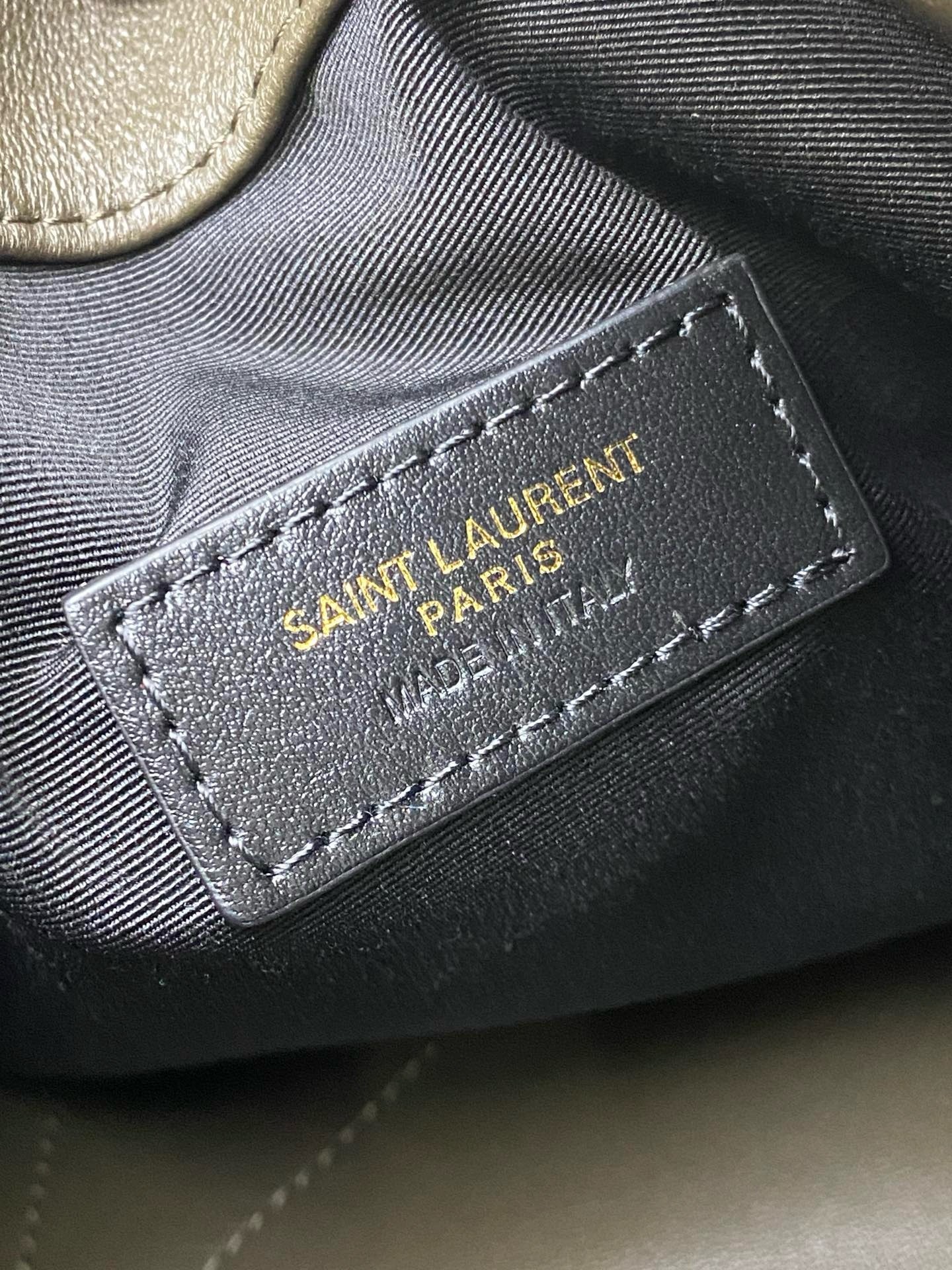 Sa**t Lau*nt jamie 4.3 pochon bag in khaki green lambskin