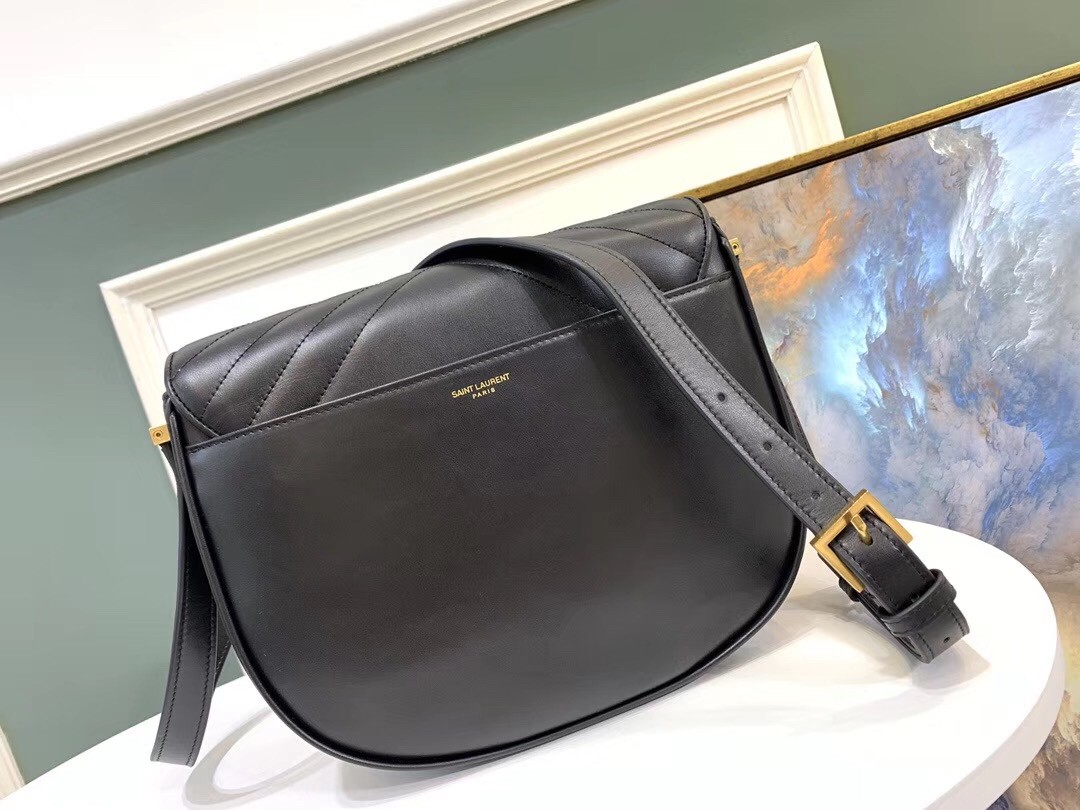 Sa**t Lau*nt joan satchel bag in black quilted leather