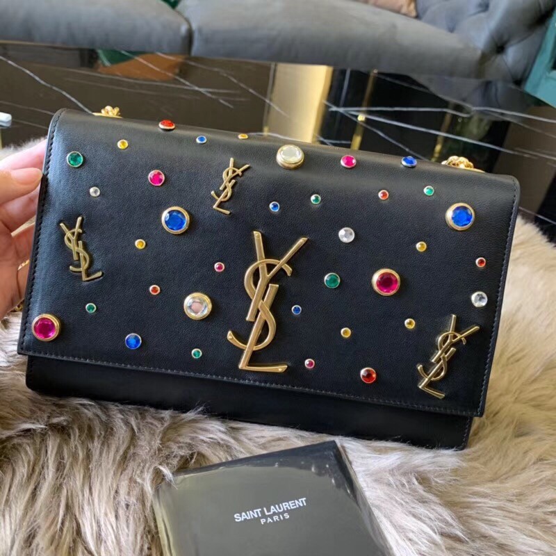Sa**t Lau*nt medium kate multicolor charms bag